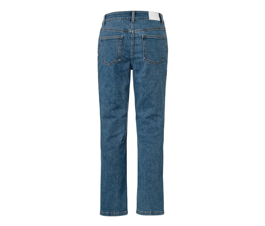 Rückansicht einer blauen Straight Jeans – Fit »Juna«.