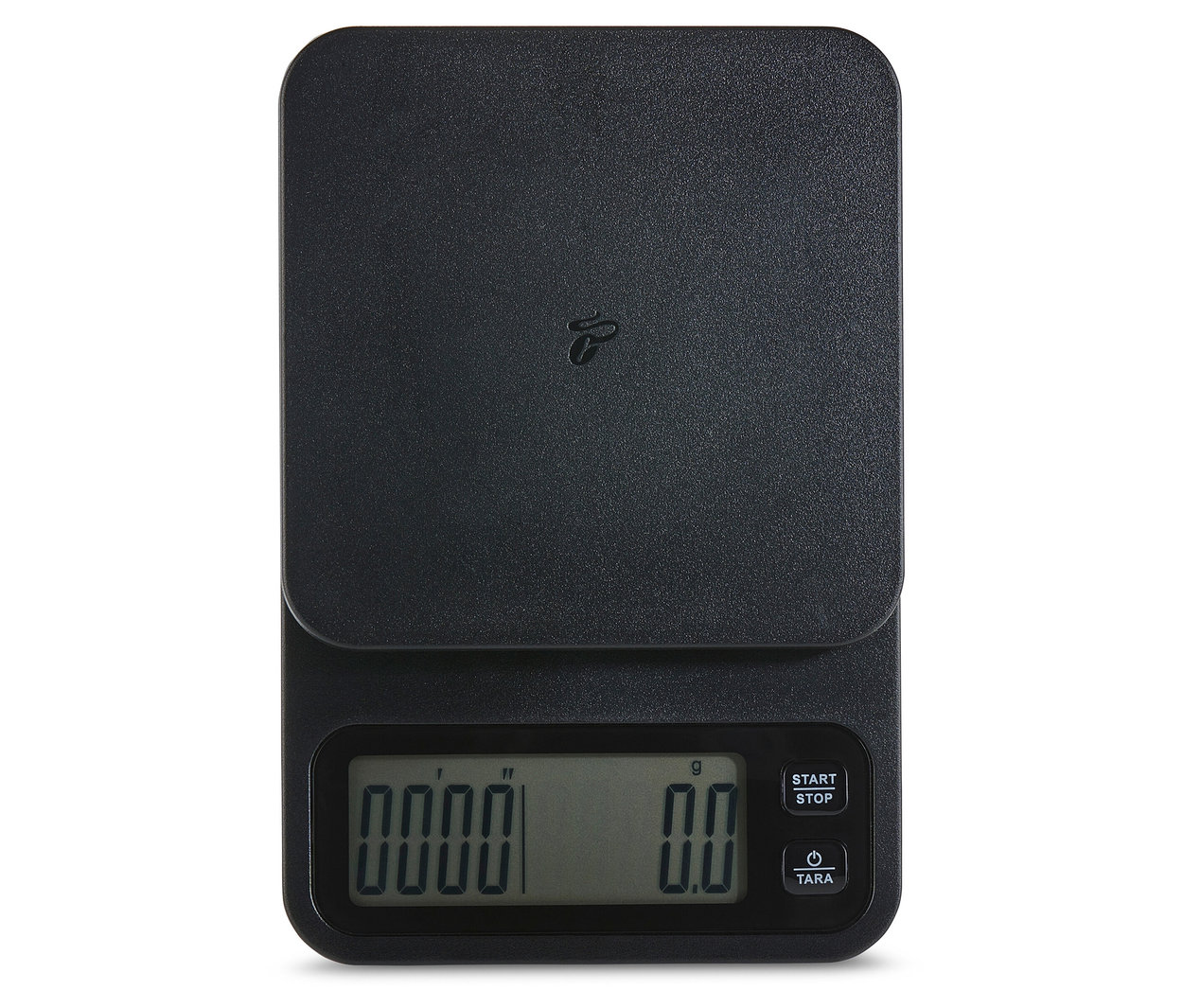 Schwarze Kaffeewaage inkl. Timer.