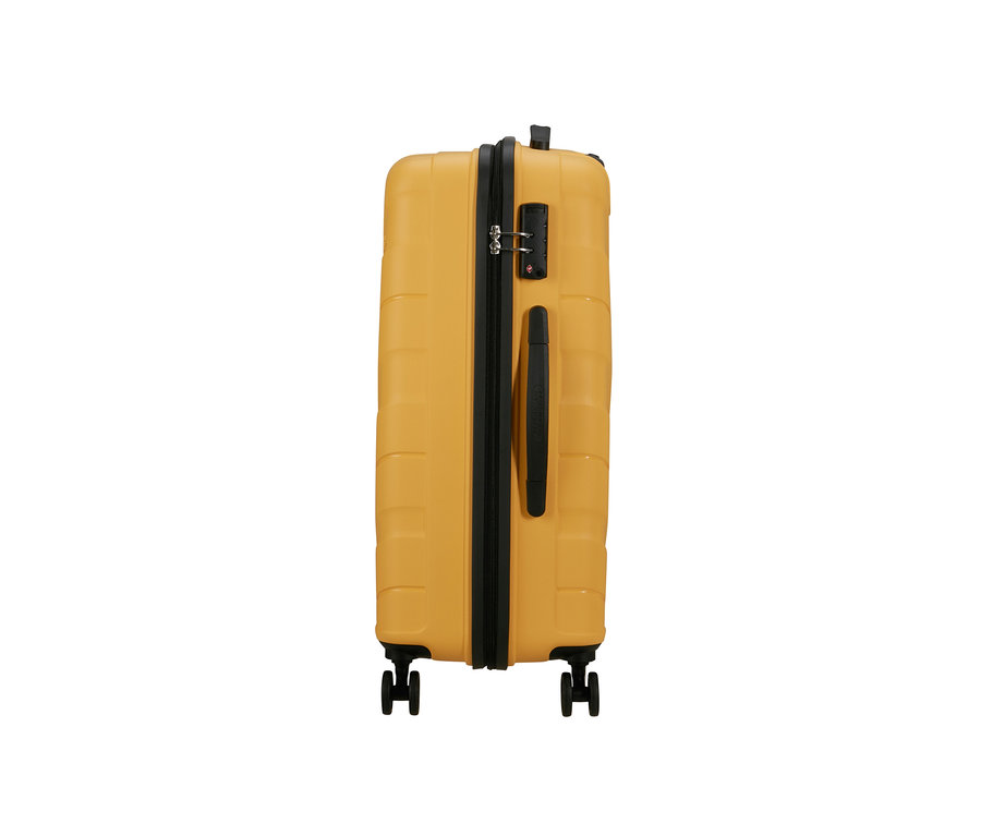 Ein mittelgroßer, gelber American Tourister »Jetdriver 3.0« Koffer in Banana Cream.