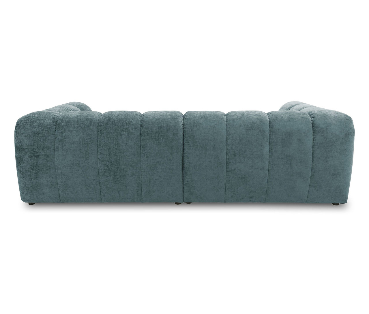 Detailansicht eines breiten, ozeanblauen DOMO Bigsofas Sitzraster.