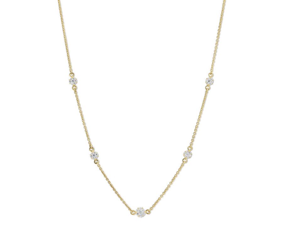 Goldcollier mit 35 Diamanten.