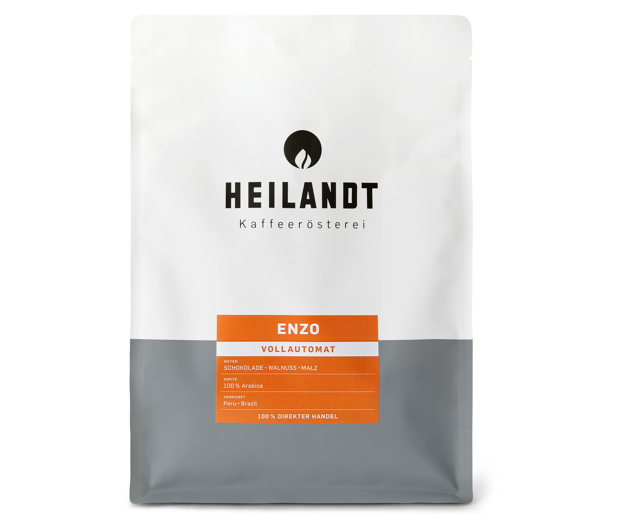 Verpackung Heilandt - Enzo Caffè Crema - 1 kg Ganze Bohne.