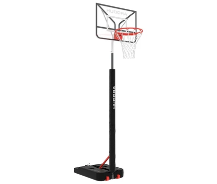 Hudora Basketballständer »RoCo« mit Korbhöhe 260 cm, schwarzem Standfuß, rotem Korb und weißem Netz.