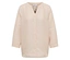 Beige, langärmlige CECIL Bluse mit V-Ausschnitt und durchgehender Knopfleiste.
