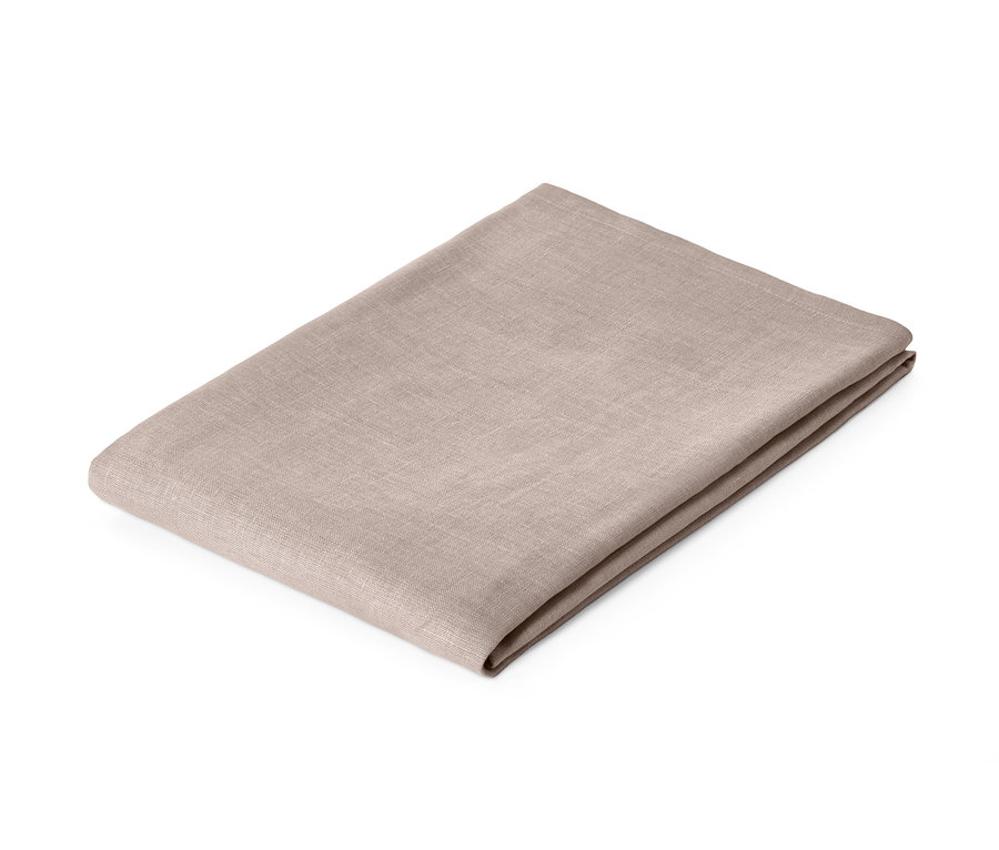 Eine gefaltete Premium-Leinen-Tischdecke.