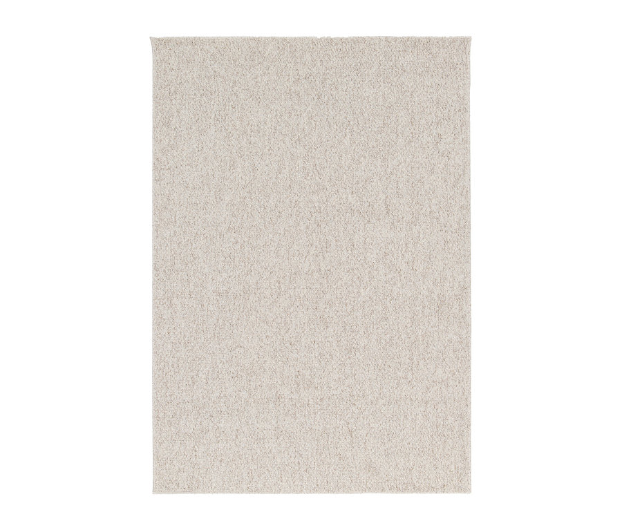 Detailansicht der creme-anthrazitfarbenen Teppiche "Daisy" in den Größen 200 x 290 cm und 160 x 230 cm.