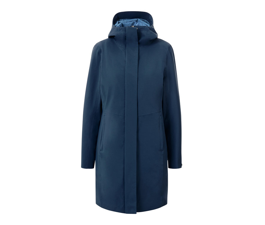 Blauer 3-in-1-Funktionsmantel mit Weste.