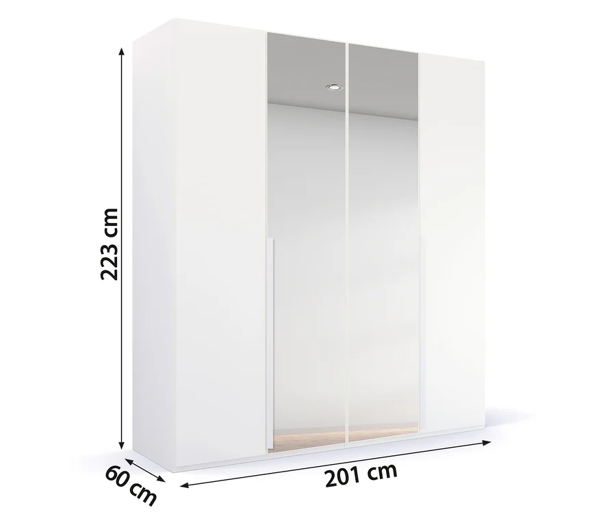 rauch Kleiderschrank »Purisma« mit Spiegel, 4-türig.