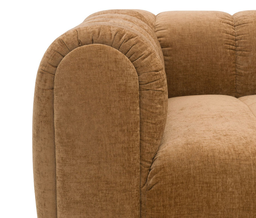 Detailansicht des breiten, hellbraunen DOMO Bigsofa Sitzrasters.