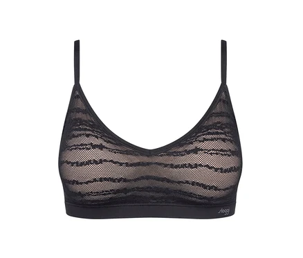 Schwarzer sloggi FREE Evolve PU Lace BH.