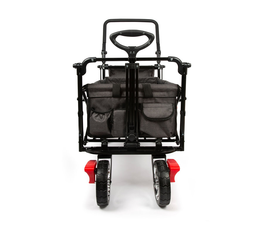 small foot Bollerwagen mit Dach und Regencover.