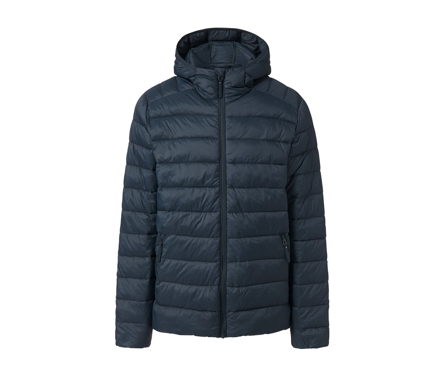 Blaue Steppjacke.