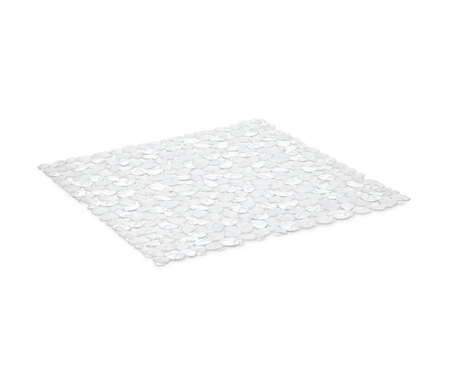 Quadratische, transparente Duschwanneneinlage.