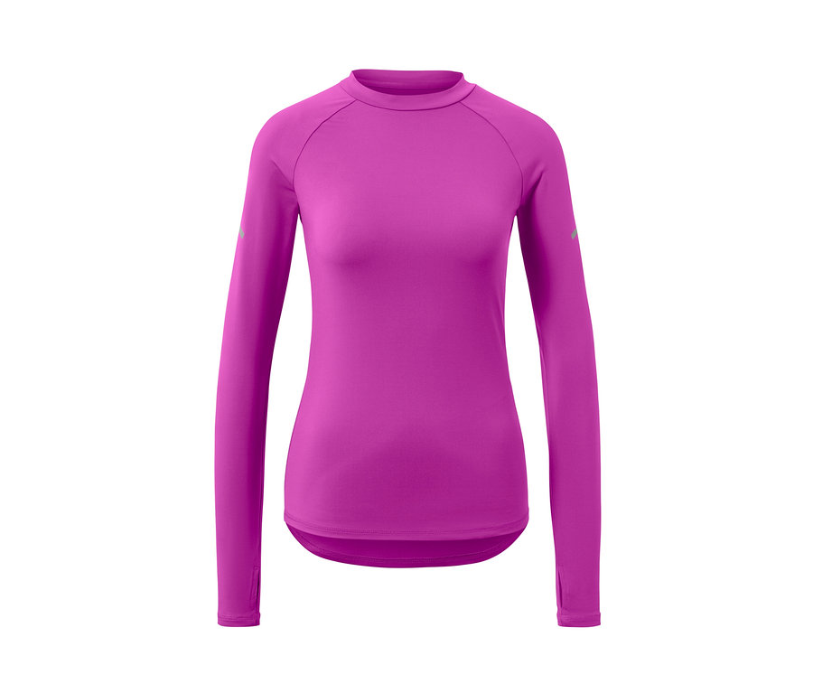 Langarm-Funktionsshirt, neonbeere.