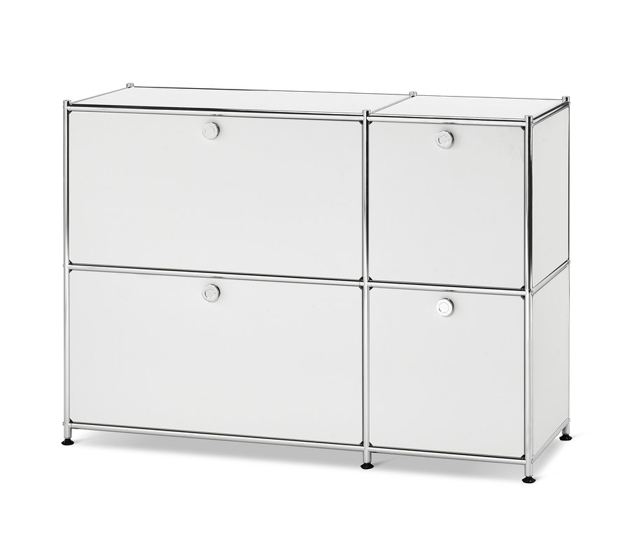 Weißes Sideboard »CN3« mit 4 Klappen.
