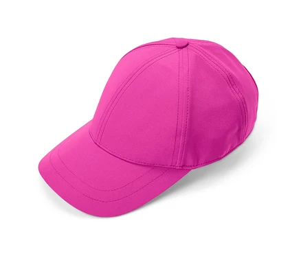 Eine pinke Sportkappe.