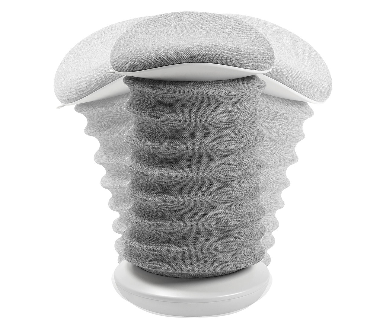 Grauer Sitness 4D Bürostuhl mit angedeuteter Bewegung.