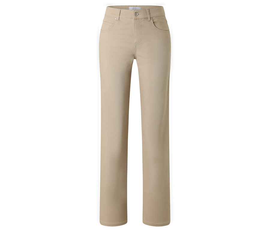 Beige Angels Denim »Lara« Straight Fit Hose liegt auf dem Rücken.