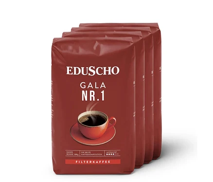Vier Packungen 4x500g.A-Gala Nr.1 Bohne Kaffeebohnen.