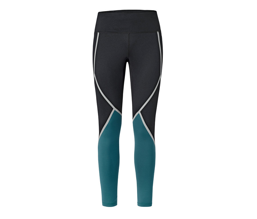 Schwarze und grüne Sporttight.