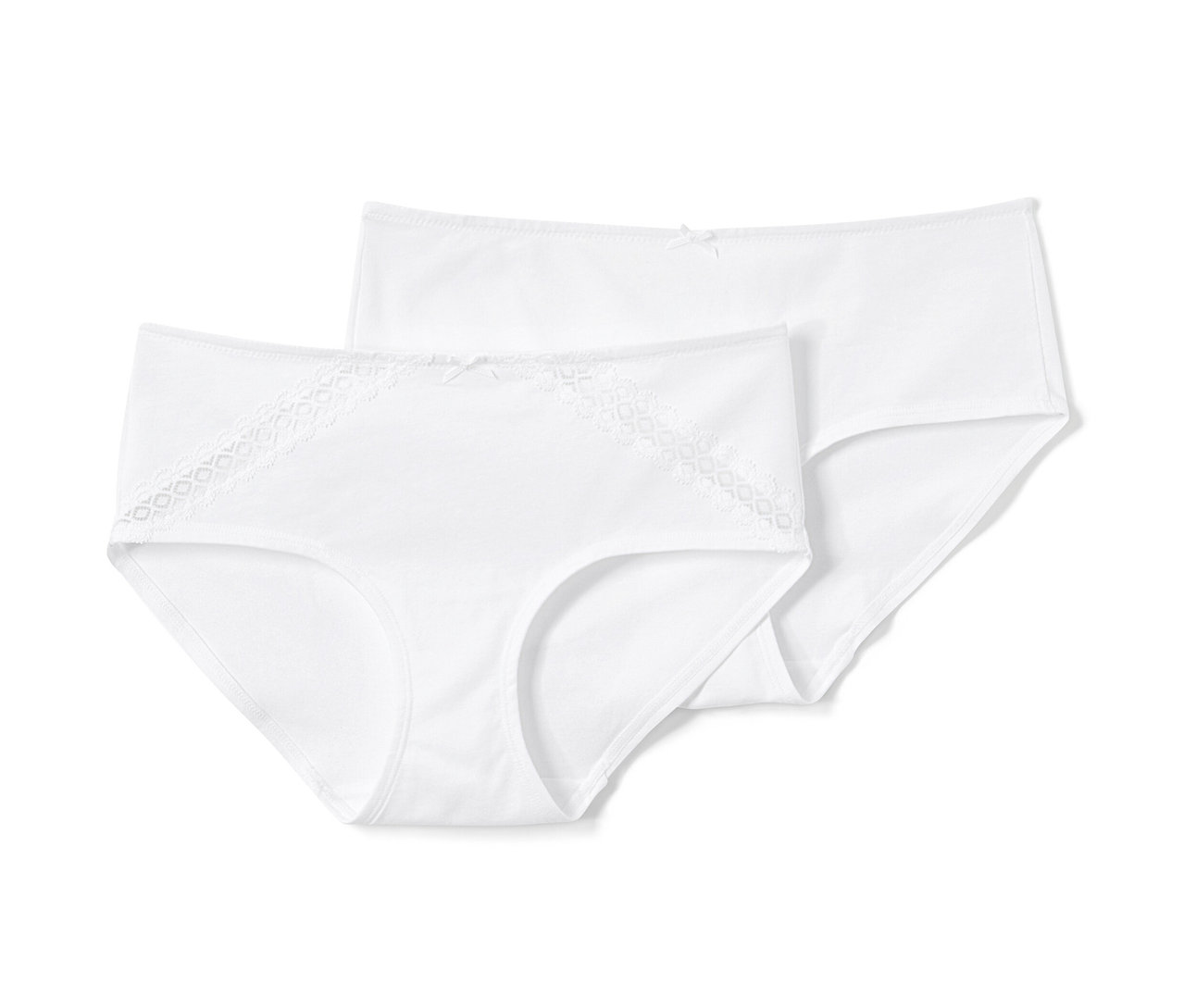 Zwei weiße Pantys.