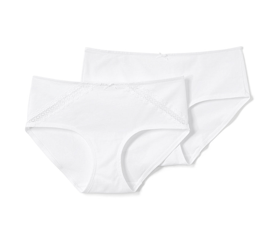 Zwei weiße Pantys.