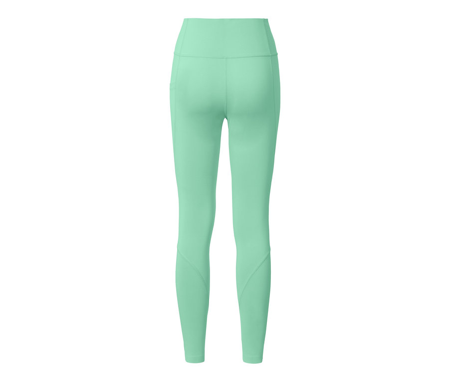 Rückansicht einer grünen, formenden Sporttight.