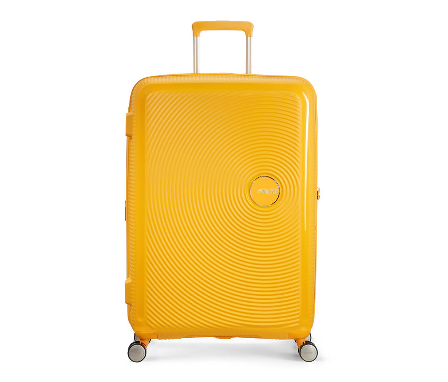 Gelber American Tourister Hartschalenkoffer »Soundbox« Spinner, groß.