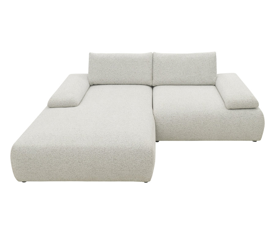 Hellgraues DOMO Ecksofa »Bela«, links, mit Armlehne.