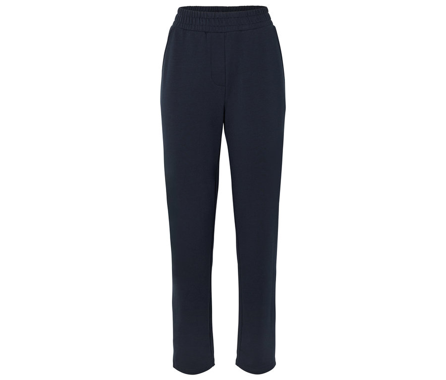 Marineblaue Trainingshose mit elastischem Bund.