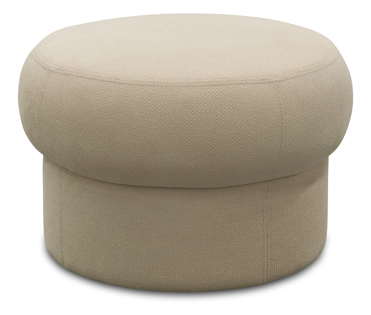 Nahaufnahme des Domo Pilzhockers »Marbella« in Creme.