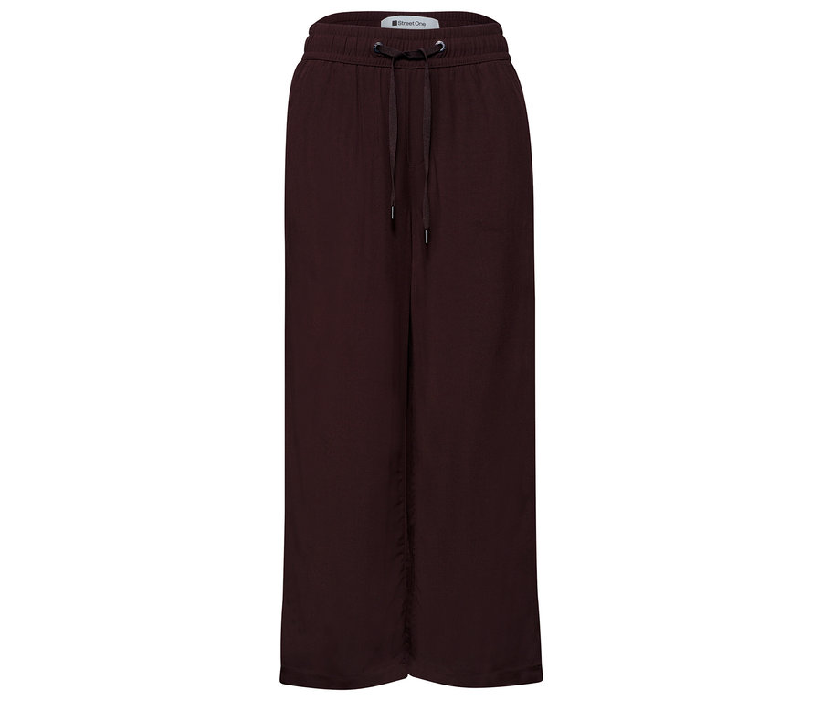 Braune Street One 7/8-Culotte »EMMA« mit Kordelzug in der Taille.
