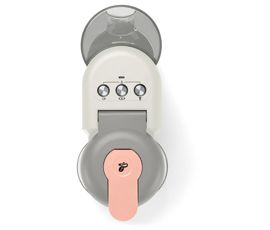 Draufsicht auf »Call me Pad« Kaffeepadmaschine Soft White.