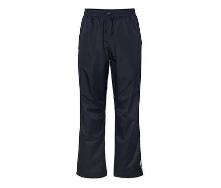 Dunkelblaue Unisex-Regenhose.
