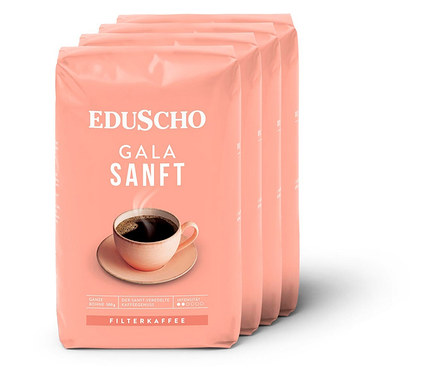 Vier Packungen EDU Gala sanft Ventil von vorn.