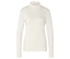 Cremeweißes Blusenshirt mit Stehkragen.