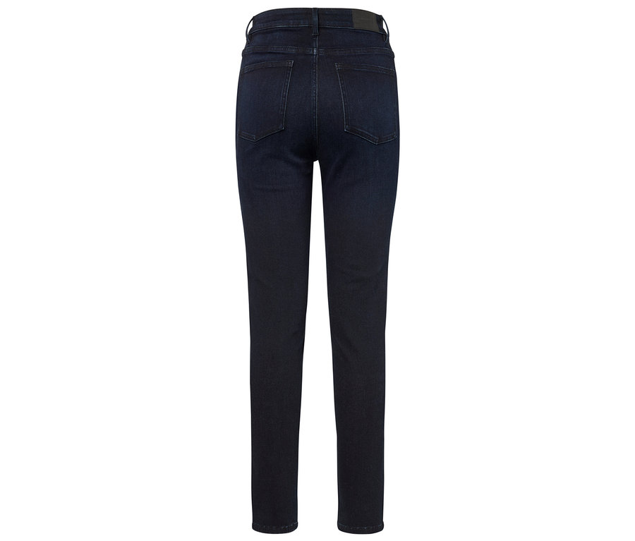 Rückansicht einer dunkelblauen Jeans.