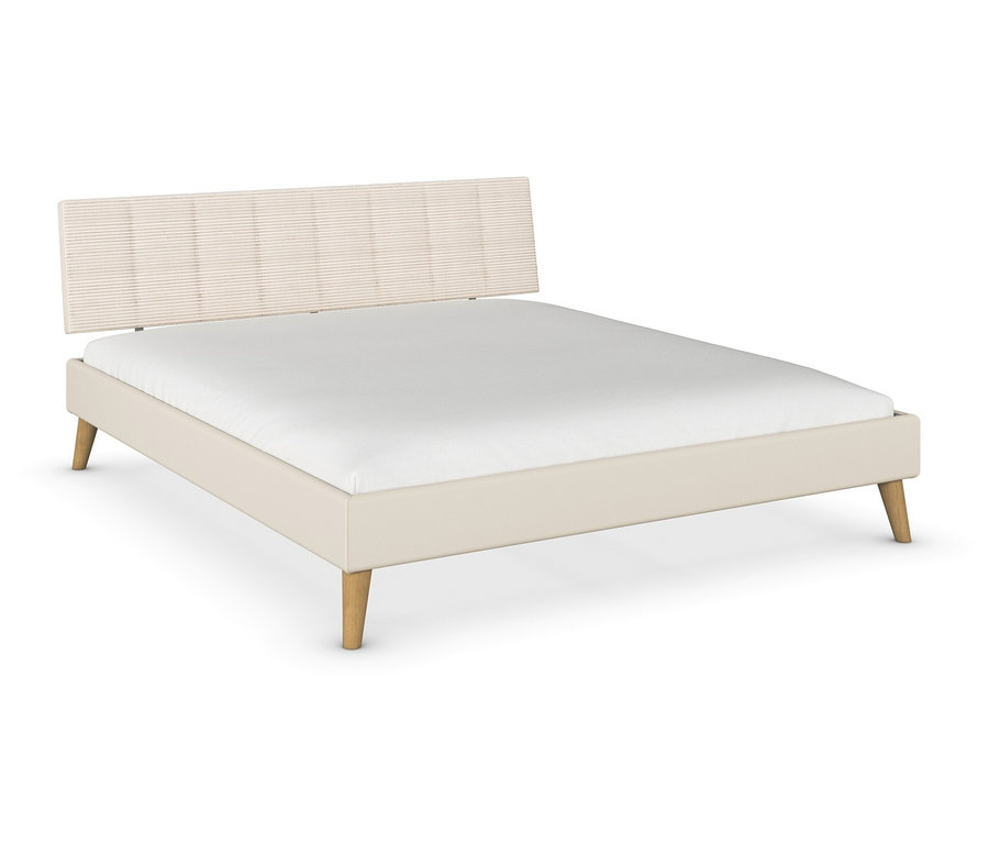 Weißes rauch Bett »Mavi-Extra« mit Polsterkopfteil.