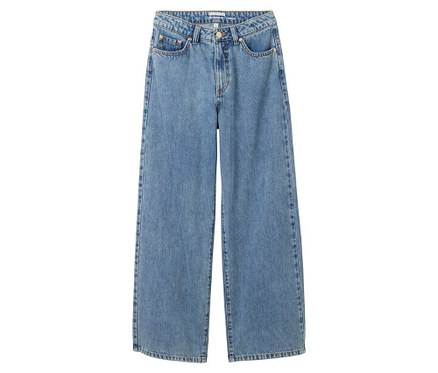 Eine hellblaue Wide-Leg Jeans.