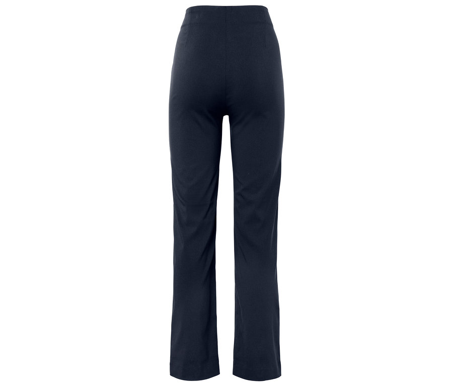 Dunkelblaue Hose von hinten gezeigt.