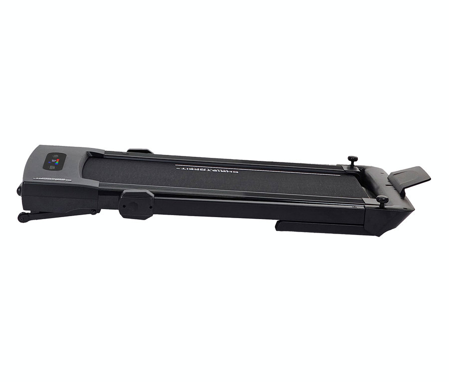 Zusammengeklapptes schwarzes Laufband 2 in 1.