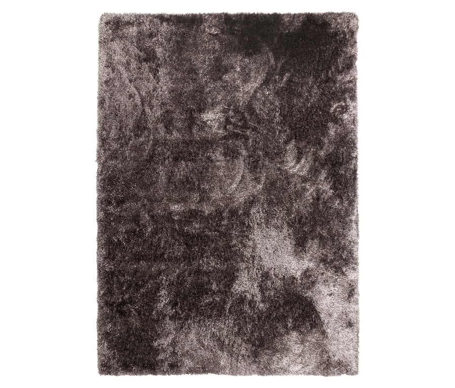 Dunkelbrauner Teppich »Silky«.