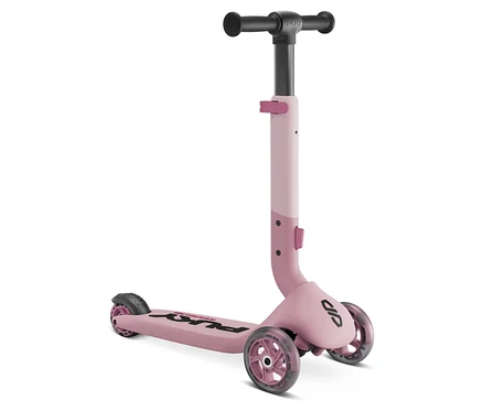 Rosa PUKY Roller PUSH mit schwarzem Lenker und transparenten Rädern.