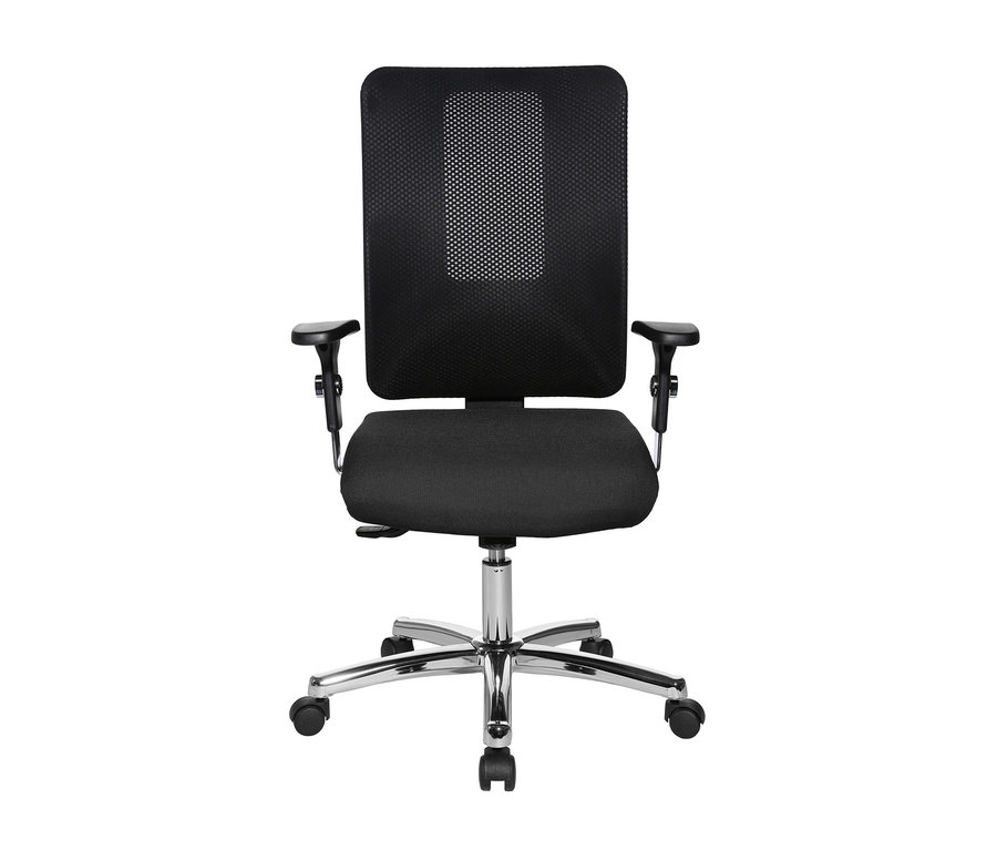 Topstar Drehstuhl »Open X«, schwarz, freigestellt vor weissem Hintergrund.