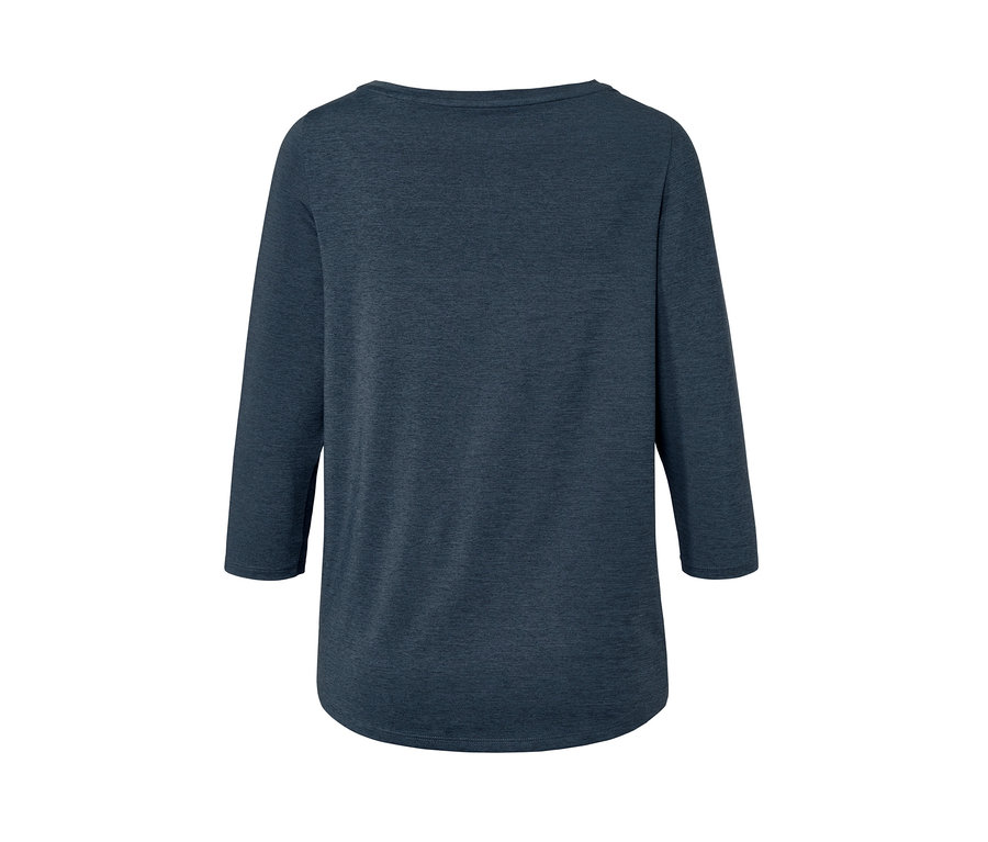 Blaues Funktionsshirt mit 3/4-Arm.