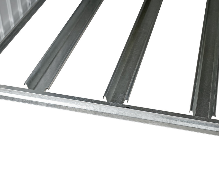 Detailansicht des Rahmens der Fahrradbox.