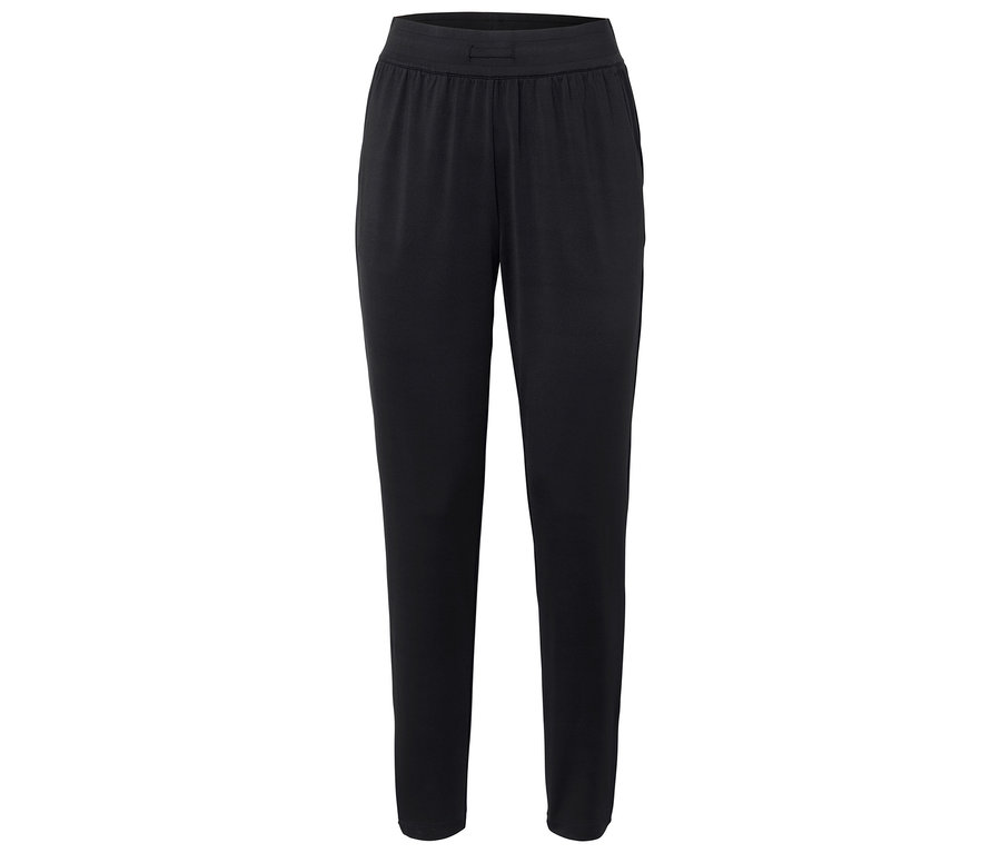 Eine schwarze Hose mit Gummizug.