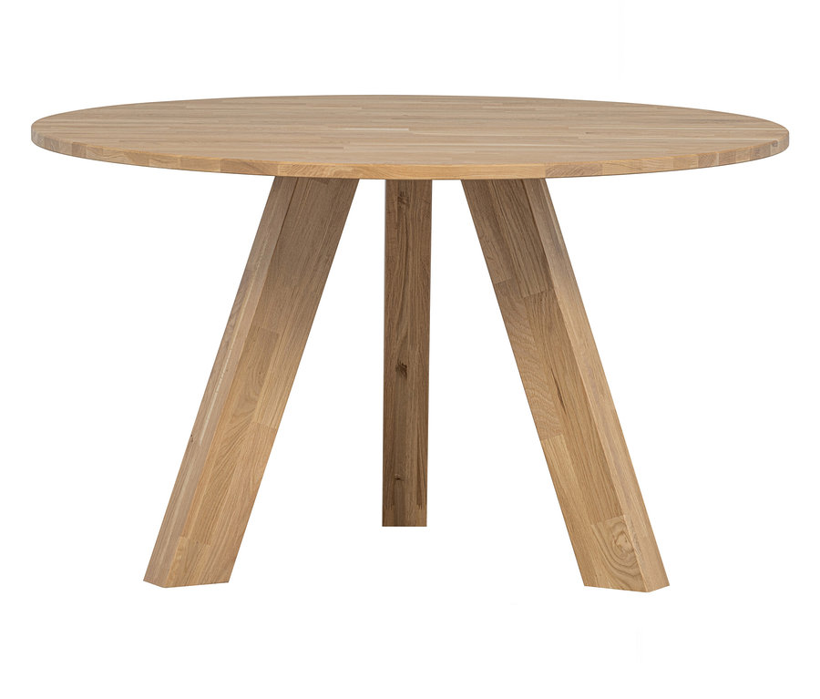 Holzfarbener, runder Woood »Rhonda« Esstisch, ca. 129 cm.