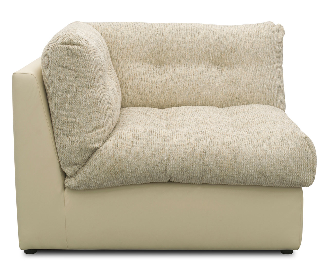 Nahaufnahme des DOMO Sofa »800 026«, Eckmoduls mit beiger Polsterung und Rückenlehne.