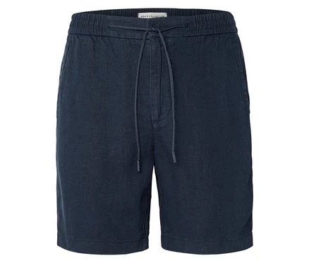 Marineblaue Shorts mit Kordelzug.